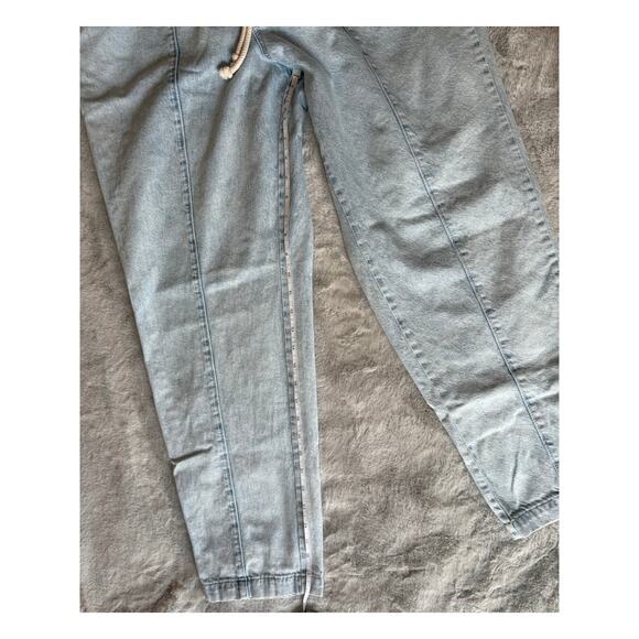 Made and Loved by LOFT Light Wash Denim Joggers Women’s Size L - Picture 4 of 6
